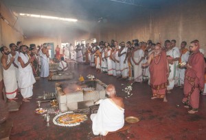 Purnahuti ceremony during Sri Shakti Ganapati Mahapradosha