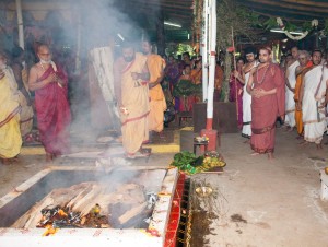 Purnahuti ceremony of the Shatachandi Mahayaga