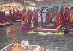 Purnahuti ceremony of Lakshamodaka Ganapati Homa
